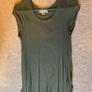 green plain shirt